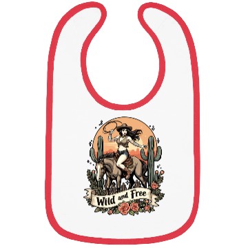 Discover Wild And Free Pinup Cowgirl Bibs