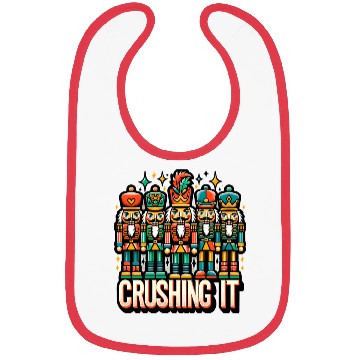 Discover Crushin It: Nutcracker Christmas Apparel for Bibs
