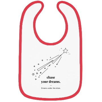 Discover Chase Your Dream Minimal Black Star And Typography Bibs