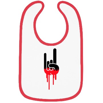 Discover Heavy Metal Graffiti Drop Spray Horns Hand Gesture Bibs
