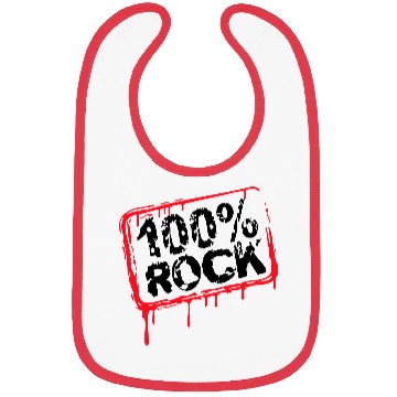 Discover 100 % Percent Rock Heavy Metal Music Text Logo Bibs