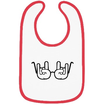 Discover Funny Heavy Metal Sunglasses Horns Hand Gesture Bibs