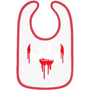 Discover Heavy Metal Graffiti Drop Spray Horns Hand Gesture Bibs