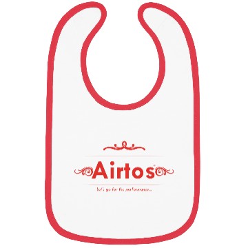 Discover Red Airtos logotext with design Bibs