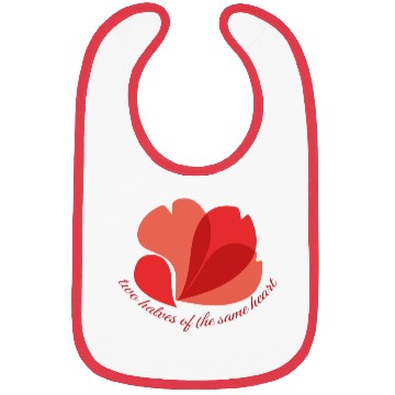 Discover Vintage Botanical Red Poppy Heart Graphic Flower Bibs