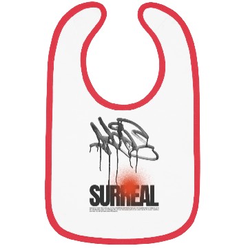 Discover "Black & Red Minimalist Grunge Art Bibs"
