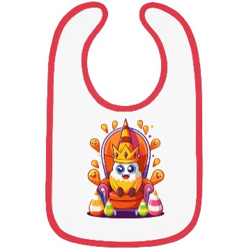Discover Candy Corn King - Adorable Halloween Royalty Bibs