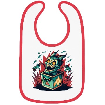 Discover Monster Jack-in-the-Box - Retro Horror Fun Bibs
