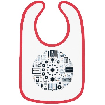 Discover Abstract Lucky number circle Bibs