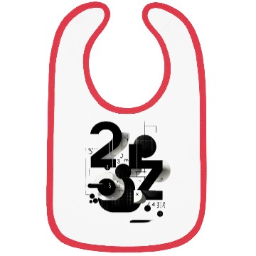 Discover Abstract Lucky number 2 Bibs