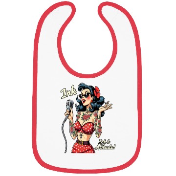 Discover Pinup Ink and Attitude Tattoo Art Bibs