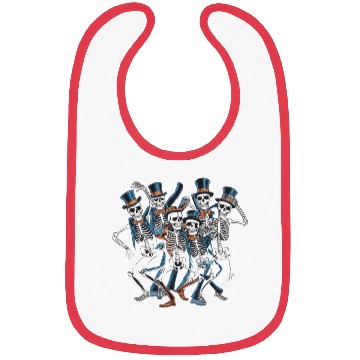 Discover Let's Dance Dancing Skeleton Skull Bibs