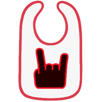 Discover Heavy Metal Fun Hard Rock Music Horns Hand Gesture Bibs