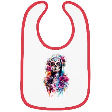 Discover Santa Muerte Saint Mexican Folklore Dead Skull Bibs
