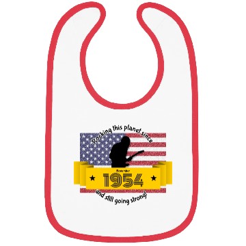 Discover 70th birthday Rocking this planet since 11/1954 Bibs