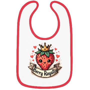 Discover Cute Berry Royalty Adorable Cartoon Fruit Crown Bibs