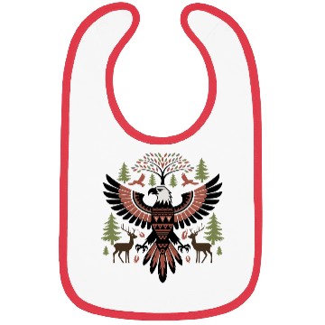 Discover Native American Style Eagle Design Bibs