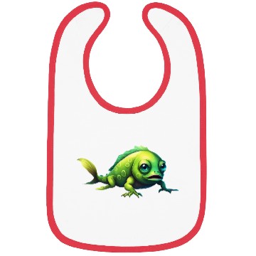 Discover Monster Fish Green Color Crawling on the Seabed Bibs