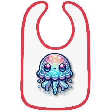 Discover funny cute green octopus Bibs