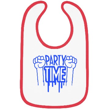 Discover Party Time Crew Team Fun Friends Group Member Text Bibs