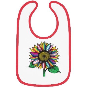 Discover LGBTQ sunflower rainbow flags Diversity Human Righ Bibs