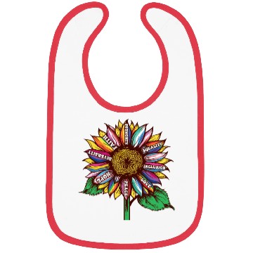 Discover lgbtq sunflower rainbow flags Diversity Human Righ Bibs