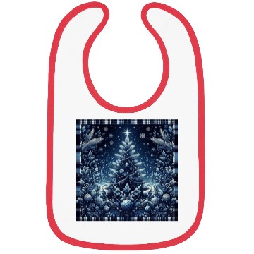 Discover flannel blue and white christmas Bibs