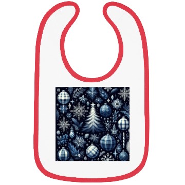 Discover flannel blue and white christmas Bibs