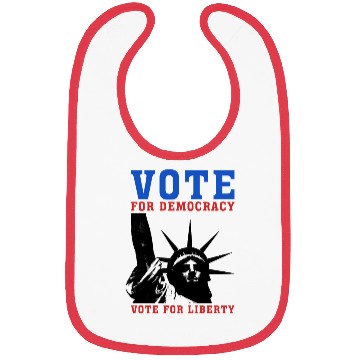 Discover Vote for Democracy, Vote For Liberty - Election Bibs