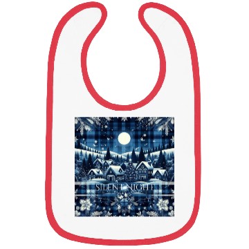 Discover flannel silent night blue and white christmas Bibs