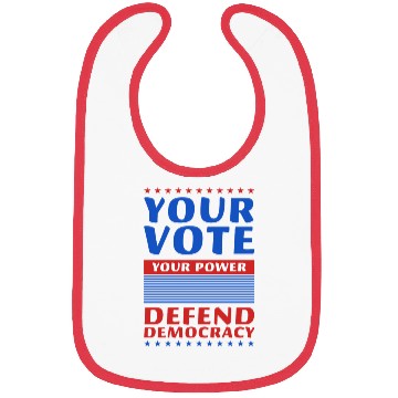 Discover Your Vote, Your Power - Defend Democracy -Election Bibs