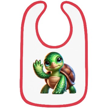 Discover Adorable Waving Turtle Bibs