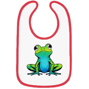 Discover Trendy Cute Happy Green Frog Bibs