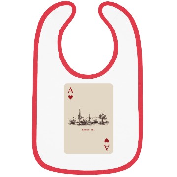 Discover Desert Playing Card Vintage Western Landscape Bibs
