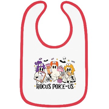 Discover Hocus Poke Us Funny Ghost Vintage Halloween Bibs