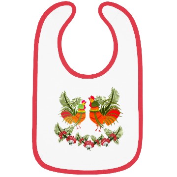 Discover Rooster with hen Bibs