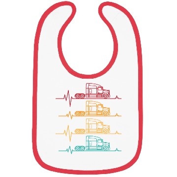 Discover Truck driver heart beat Trucker Funny Truck Driver Bibs