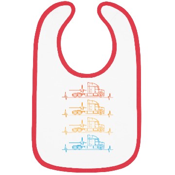 Discover Truck driver heart beat Trucker Funny Truck Driver Bibs