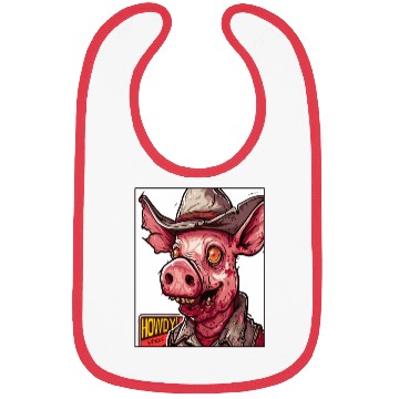 Discover hillbilly redneck zombie cowboy pig Bibs