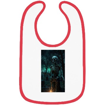 Discover Rising Skeleton in the Graveyard Bibs