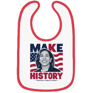 Discover Make History Kamala Harris Bibs USA Flag Design