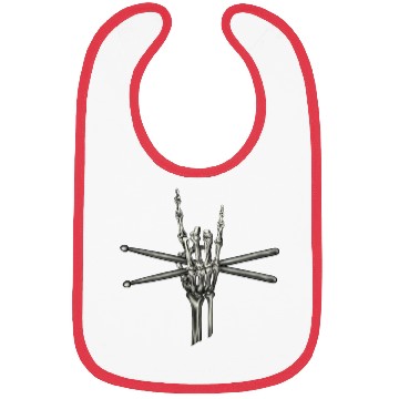 Discover Skeleton Hand Drumsticks Bibs