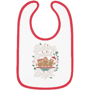 Discover Baking Spirits Bright Holiday Gingerbread and Cand Bibs