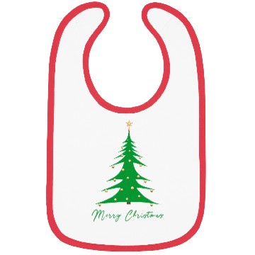 Discover Elegant Christmas Tree with Gold Ornaments Bibs