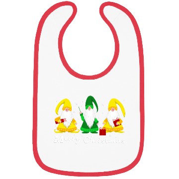 Discover Festive Christmas Gnomes Illustration Bibs