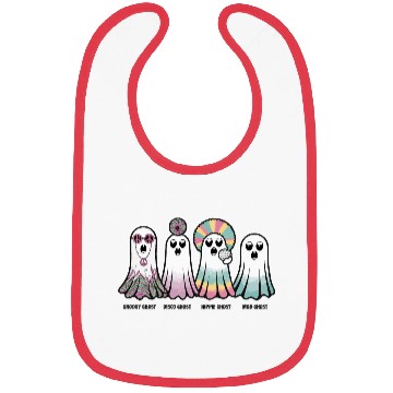 Discover Psychedelic Retro Ghosts Groovy, Disco, Hippie Bibs