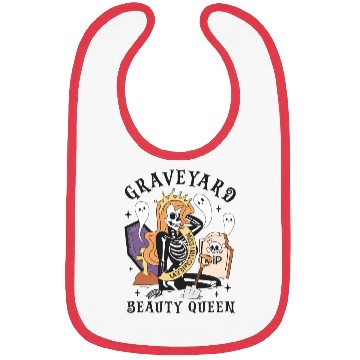Discover Graveyard Beauty Queen: Spooky & Funny Halloween Bibs