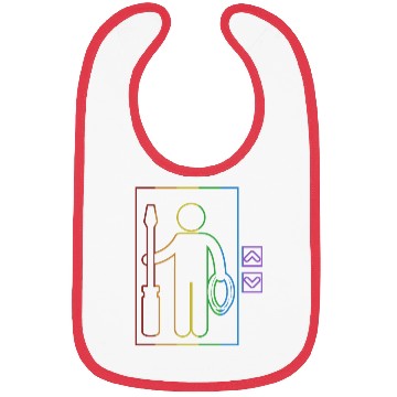 Discover Elevator LGBT Rainbow Repair Inspector Elevator Bibs