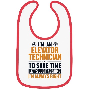 Discover e Elevator Technician Let's Assume I'm Right Bibs