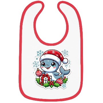 Discover Holiday Dolphin Splash Bibs